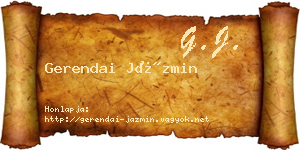 Gerendai Jázmin névjegykártya